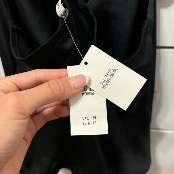 Abercrombie & Fitch Halter Satin Bodysuit BLACK NWT - Picture 4 of 5